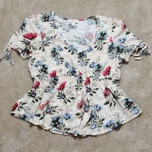 Sandy & Sid floral print top Size Large